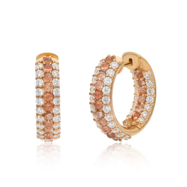 Summer Sparkle Hoops - Sunstone