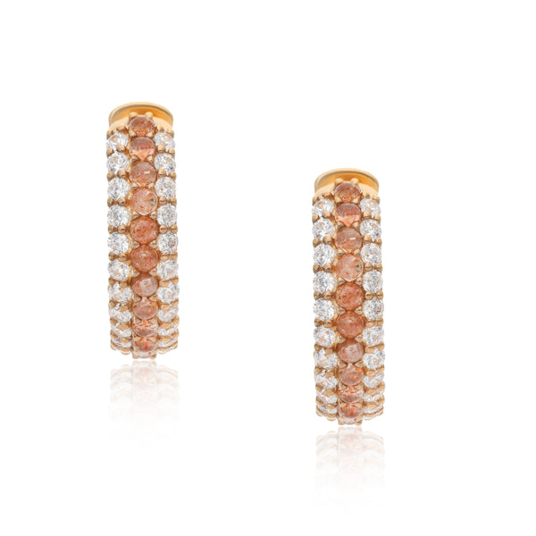 Summer Sparkle Hoops - Sunstone