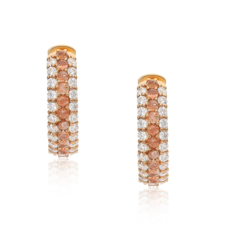 Summer Sparkle Hoops - Sunstone