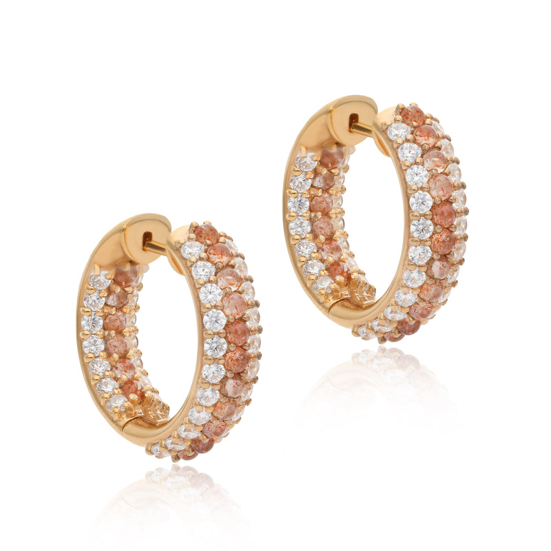 Summer Sparkle Hoops - Sunstone