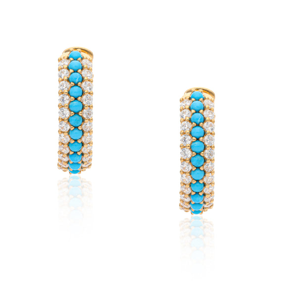 Summer Sparkle Hoops - Turquoise