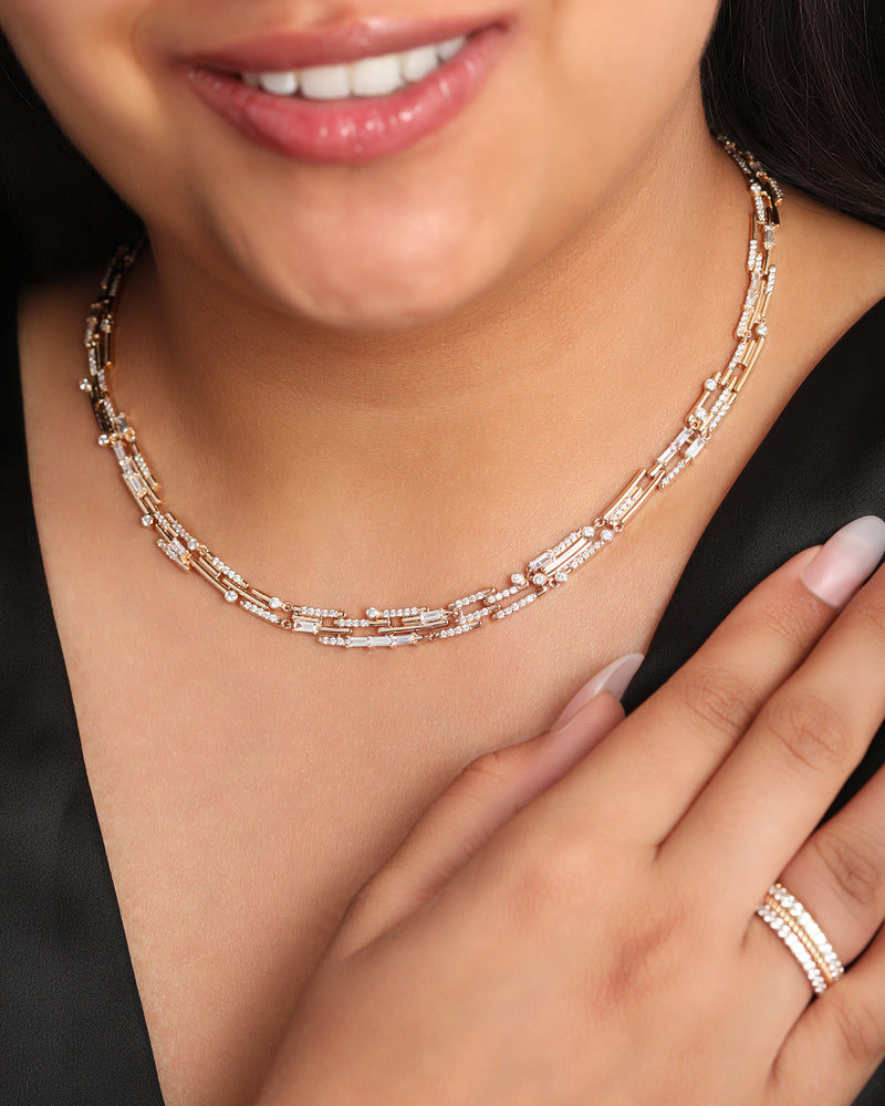 Ethereal Elegance Diamond 14k Gold Necklace