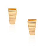 Ridged Vermeil Huggies