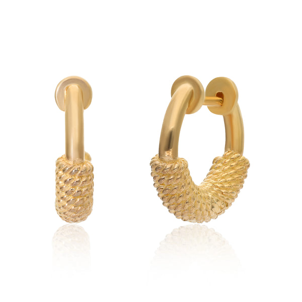Hoops with a Twist Vermeil Huggies