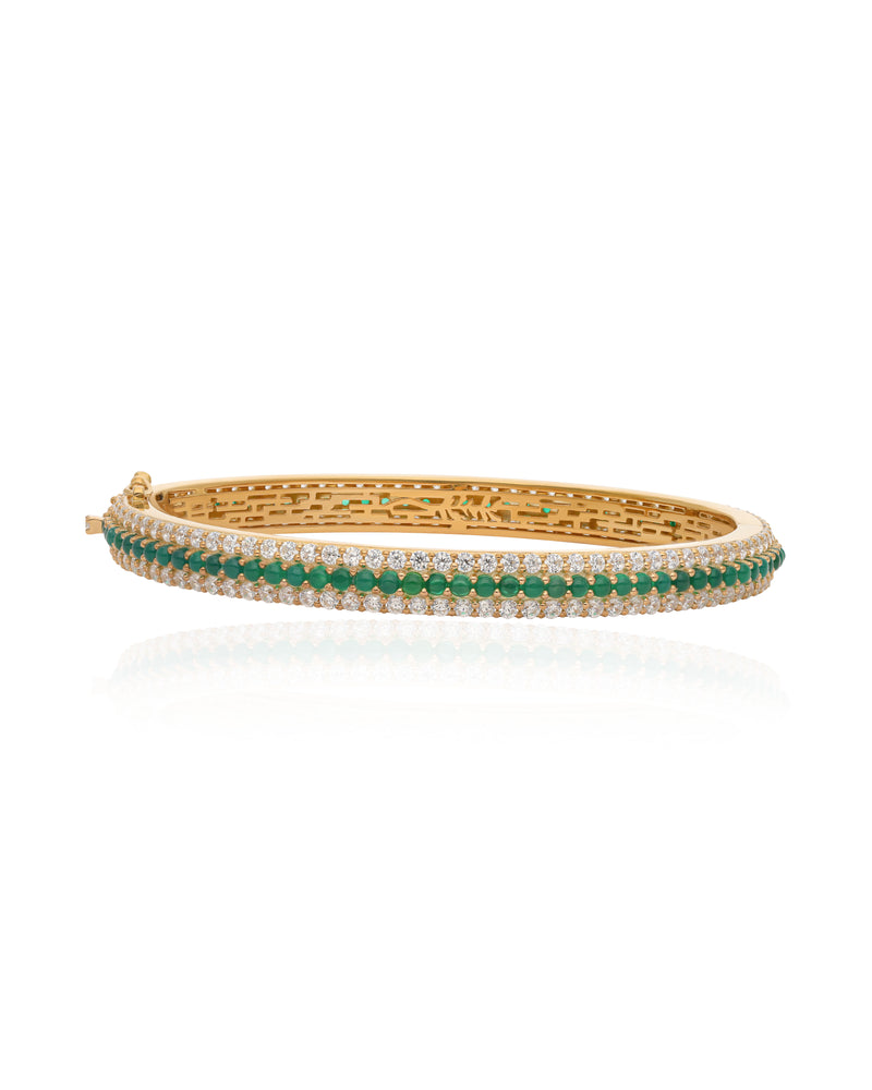 Timeless Sparkle Green Onyx Vermeil Bracelet