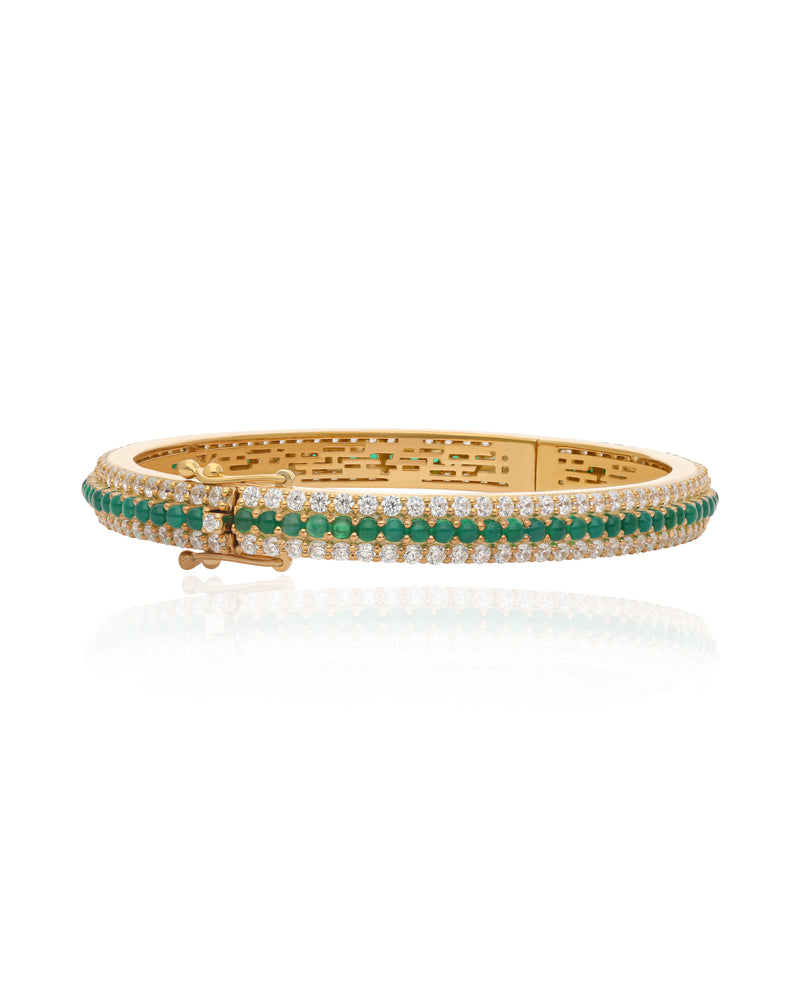 Timeless Sparkle Green Onyx Vermeil Bracelet