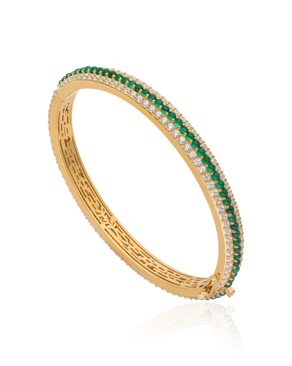 Timeless Sparkle Green Onyx Vermeil Bracelet