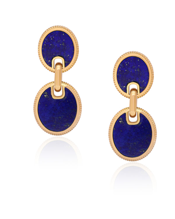 Ara Link Earrings - Lapis