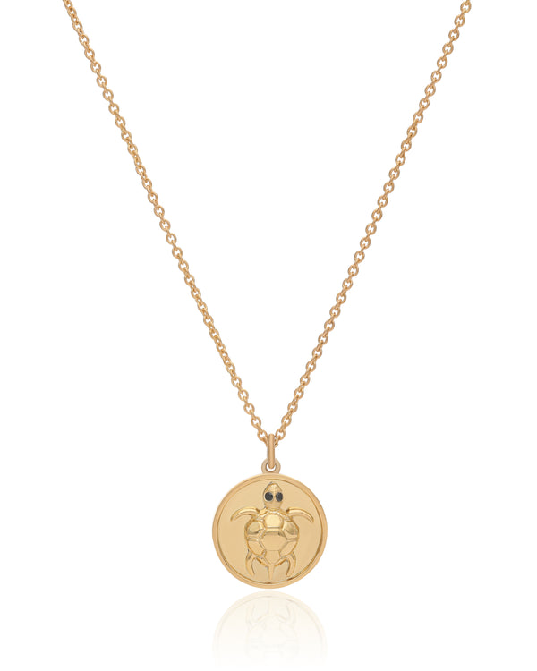 Turtle Charm Vermeil Necklace