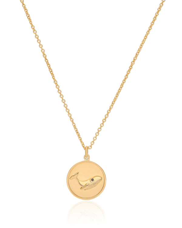 Whale Charm Vermeil Necklace
