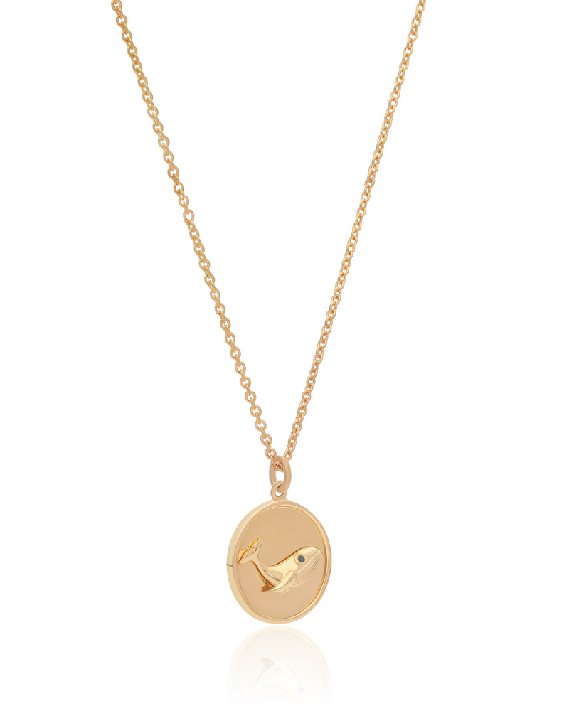 Whale Charm Vermeil Necklace