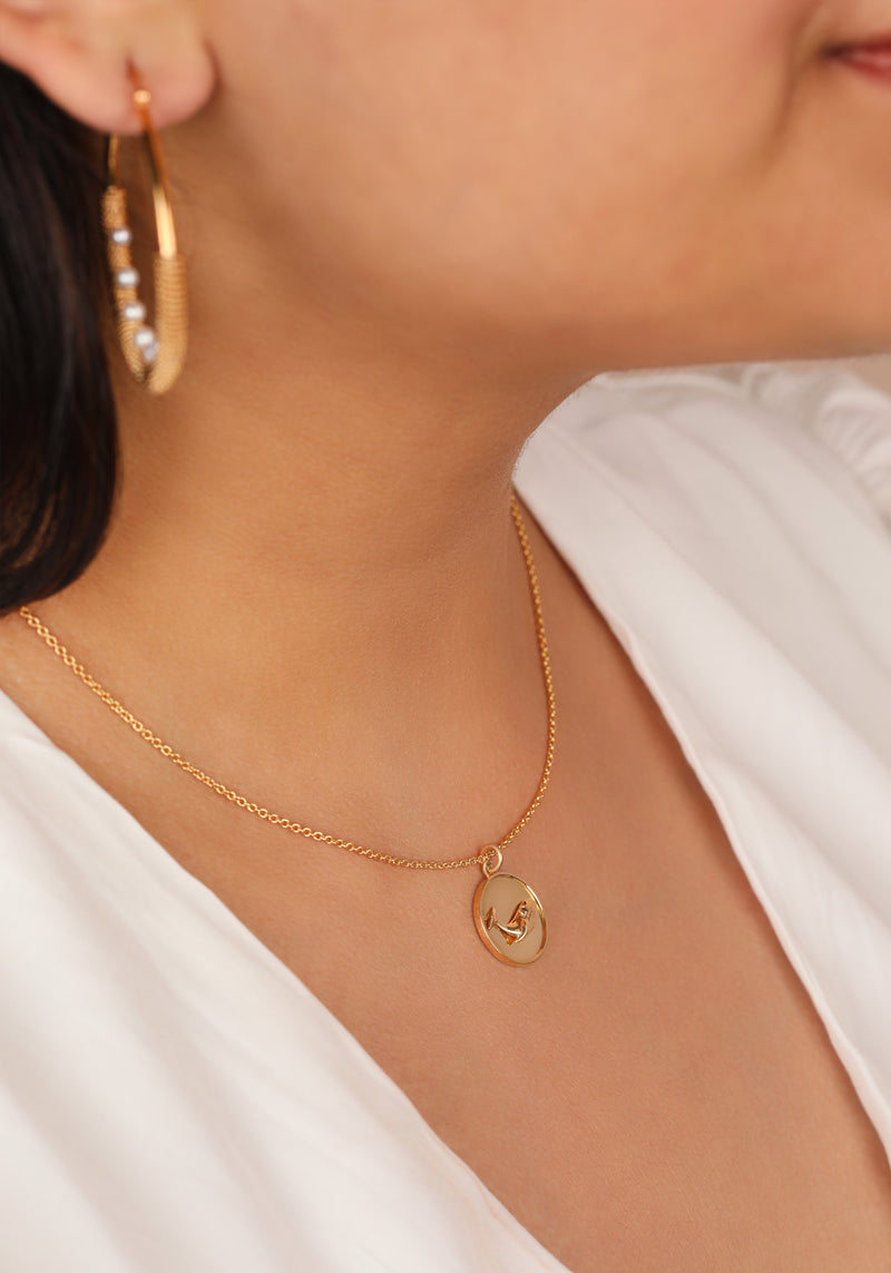 Whale Charm Vermeil Necklace