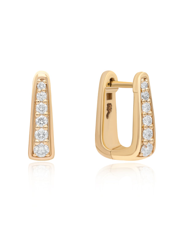 Prism Diamond 14k Gold Huggies