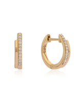 Ethereal Aliya Diamond 14k Gold Huggie