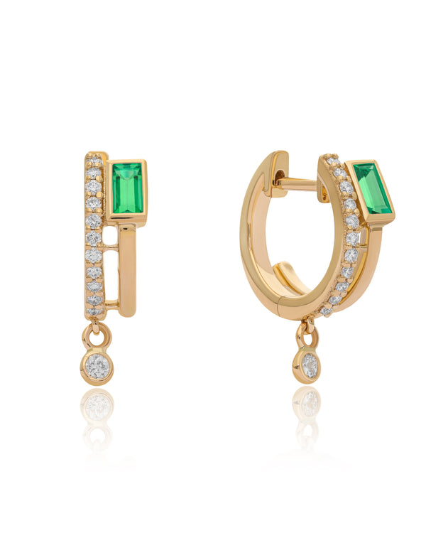 Tove Diamond and Emerald Huggies