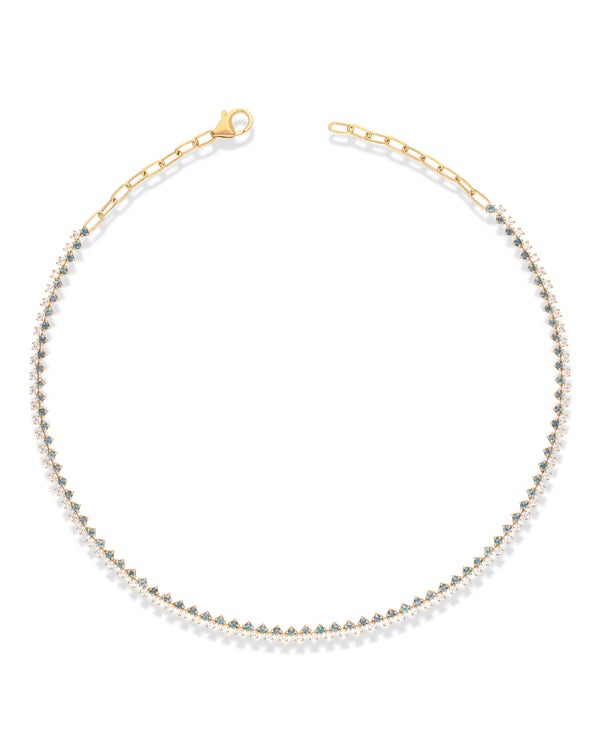 Timeless Sparkle Tennis Necklace - London Blue Topaz