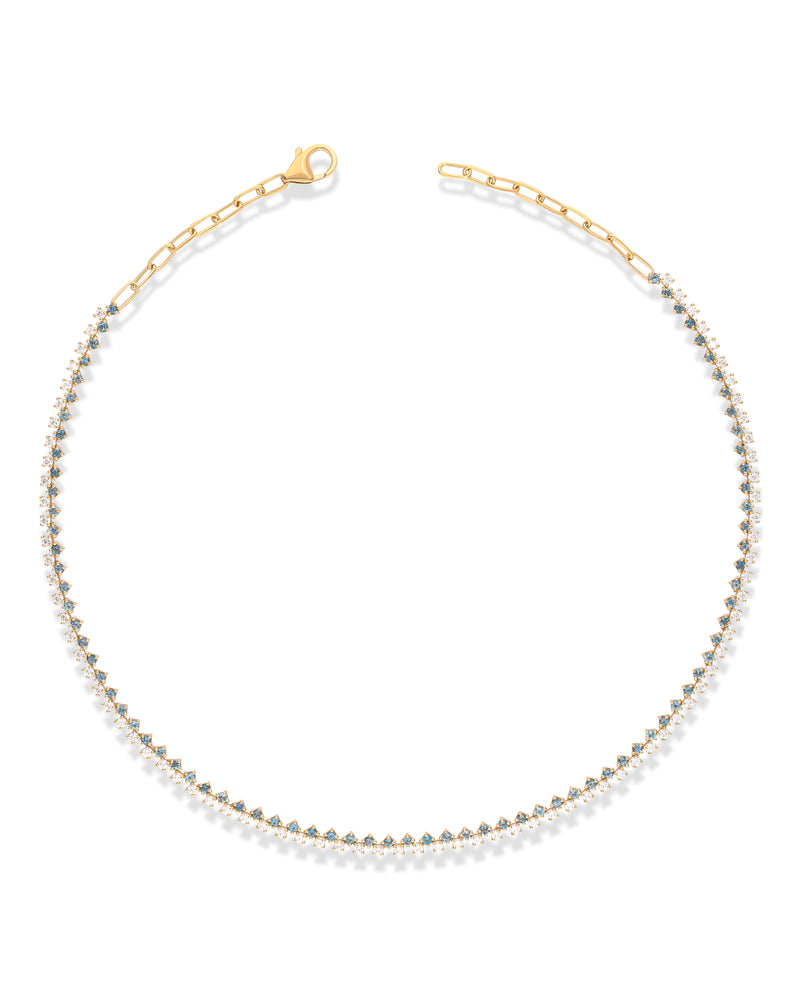 Timeless Sparkle Tennis Necklace - London Blue Topaz