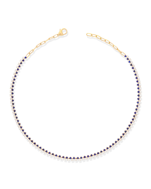 Summer Sparkle Tennis Necklace - Lapis Lazuli