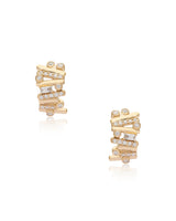 Ethereal Dream Diamond 14k Gold Huggies
