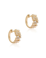 Ethereal Dream Diamond 14k Gold Huggies