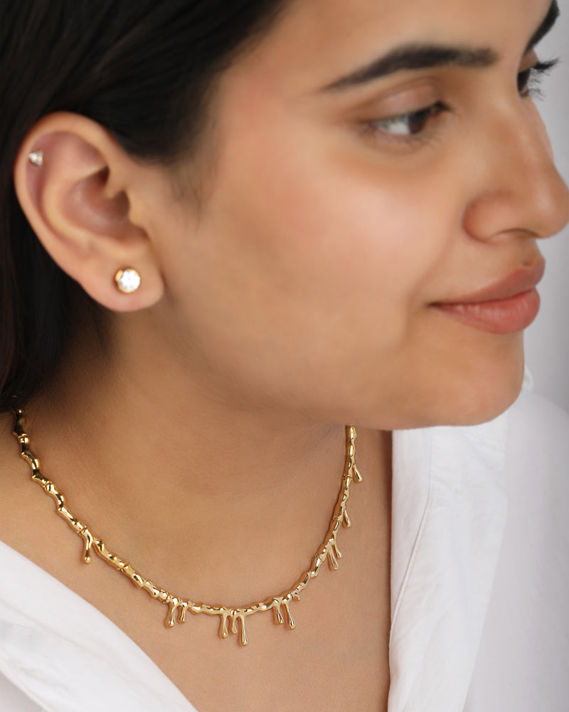 Molten Vine Vermeil Necklace