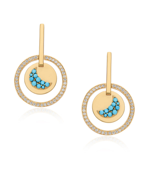 Timeless Sparkle Earrings - Crescent