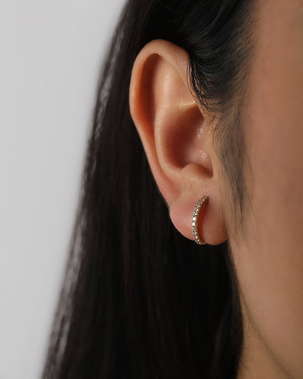 Lania 14k Diamond Huggies