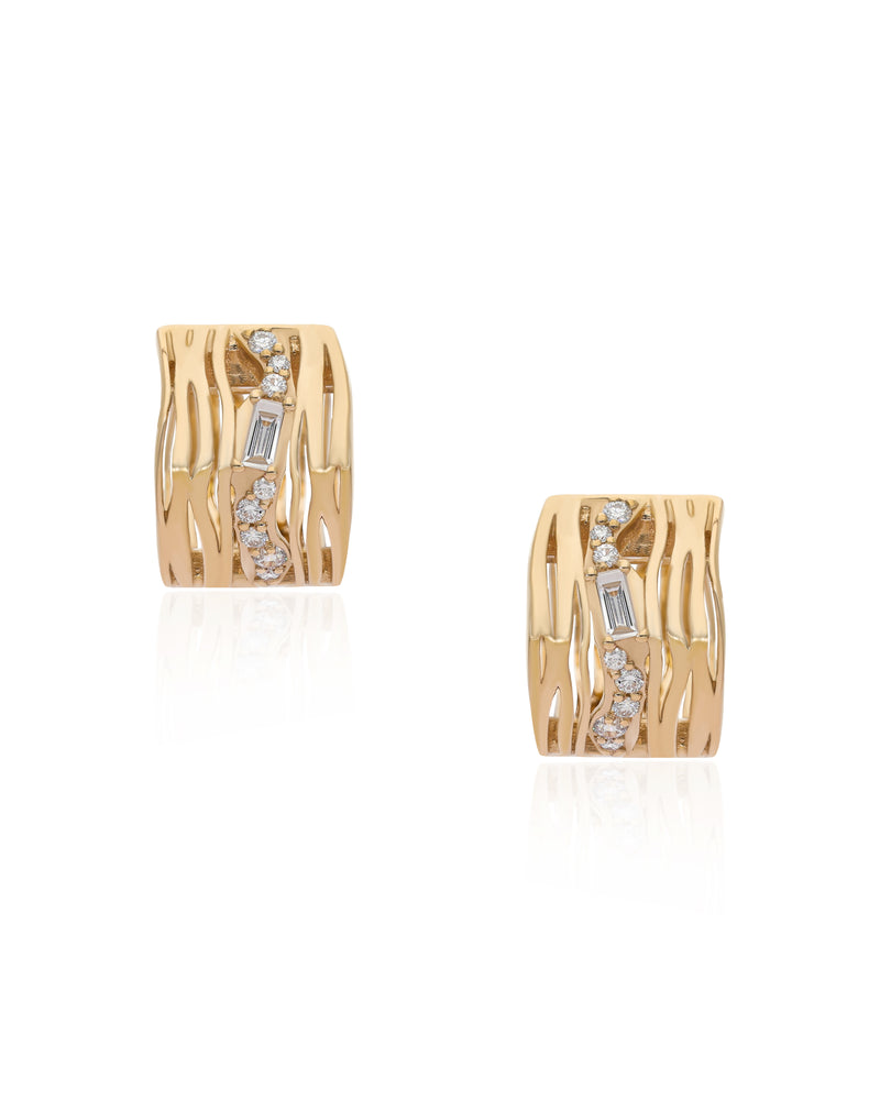 Rivulet Diamond Thread Huggies