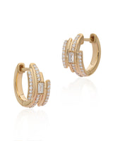 Diamond & 14k Gold Aleyna Huggie Earrings