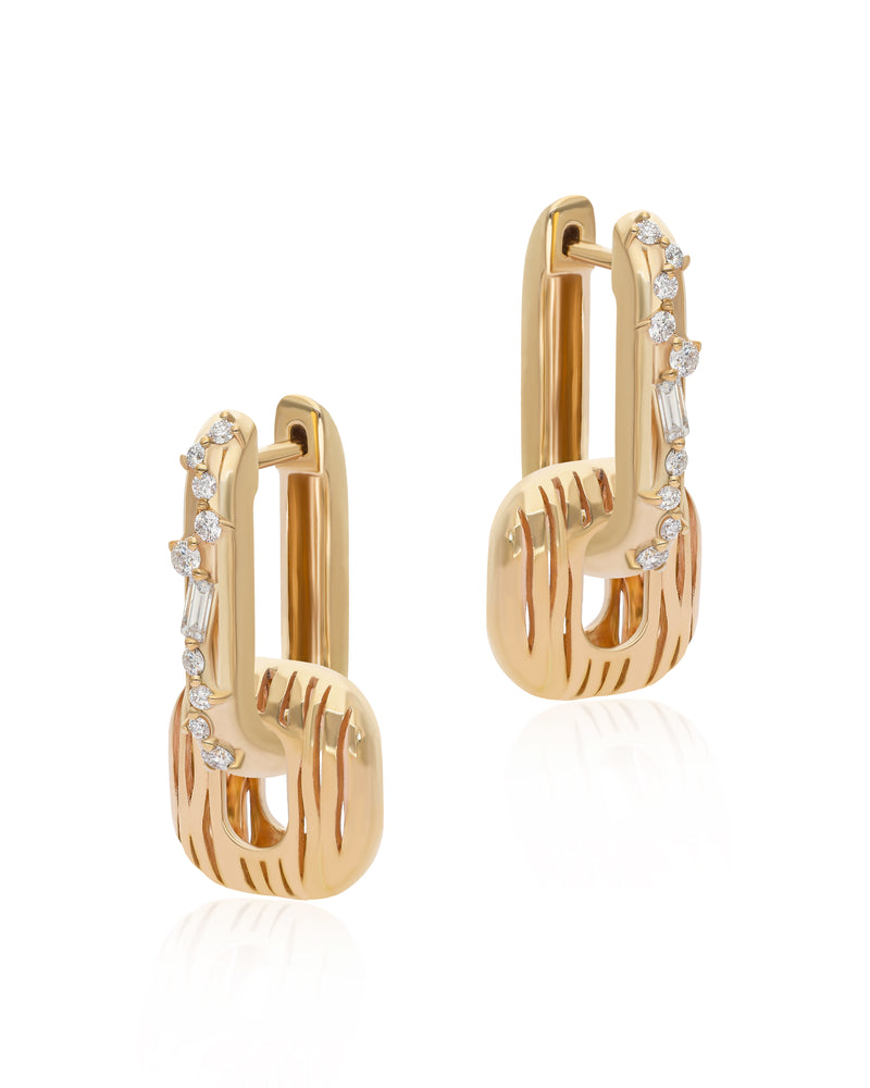 Rivulet Reflections Hoops with Charms