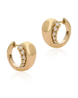 Ethereal Venetian Diamond & Gold Hoops