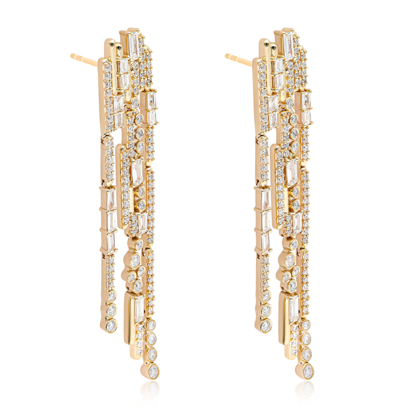 Ethereal Glam Diamond Chandelier Earrings