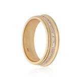 Ethereal Echo Diamond Baguette 14k Gold Ring