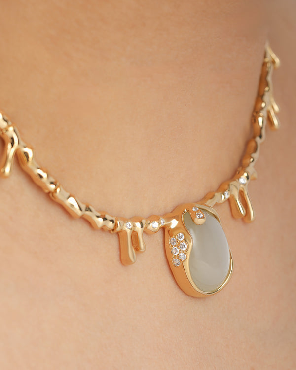 Molten Vine Necklace - Moonstone