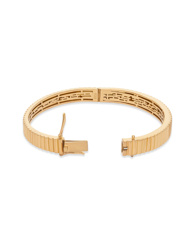 Ridged Oval Vermeil Bracelet