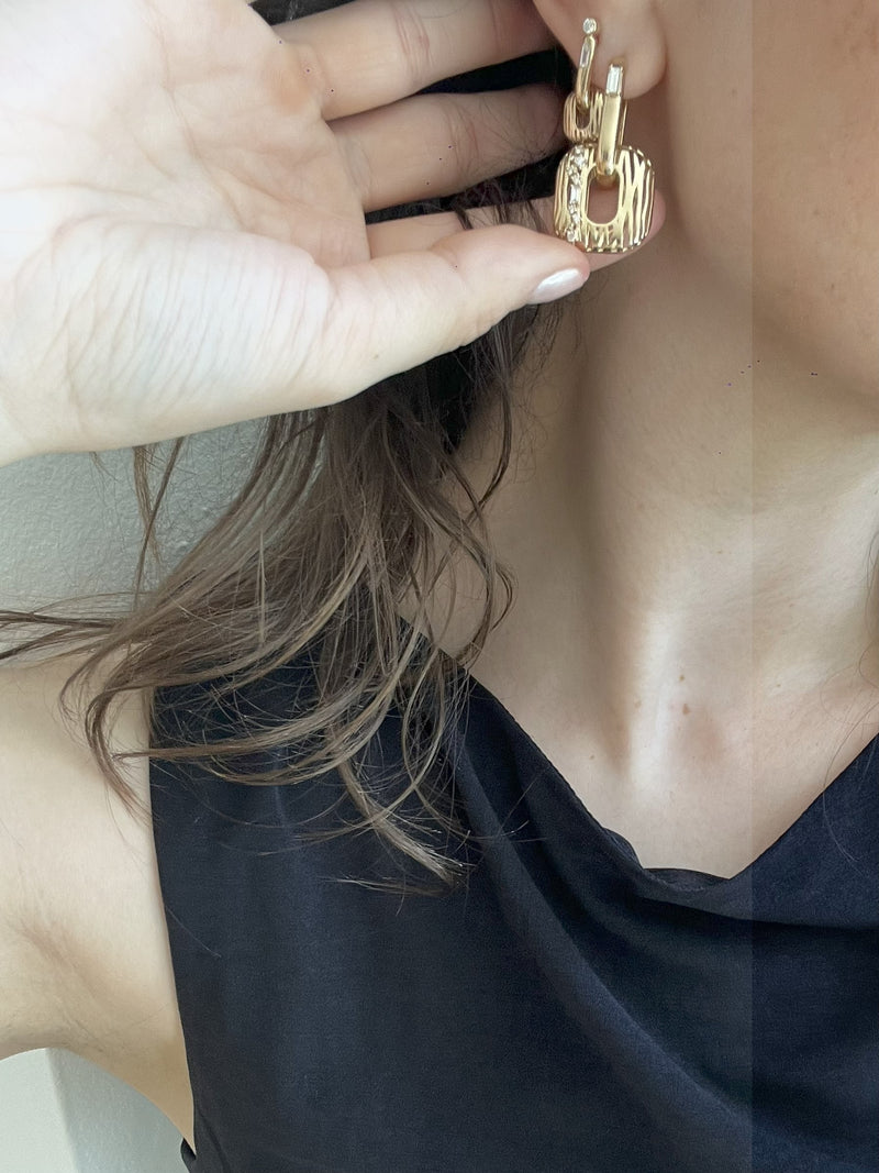 Rivulet Reflections Hoops with Charms