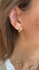 Ethereal Caress Multi-Stone 14k Gold  Necklace