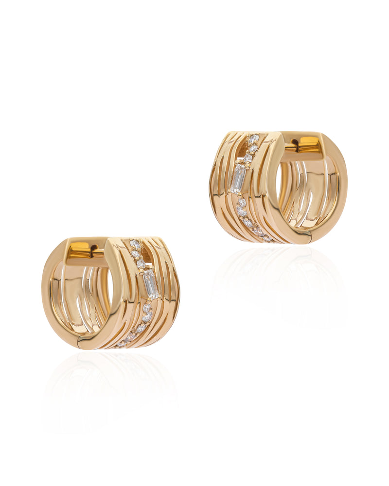 Rivulet Diamond Thread Huggies