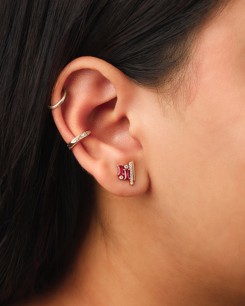 Ethereal Studs - Pink Tourmaline