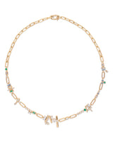 Ethereal Caress Multi-Stone 14k Gold  Necklace