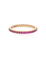 Rose Classic Pink Sapphire & 14k Gold Band