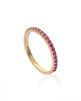 Rose Classic Pink Sapphire & 14k Gold Band
