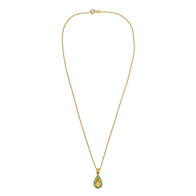 Turquoise Drop Necklace