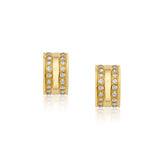 Diamond 14k Gold Cuff Hoops