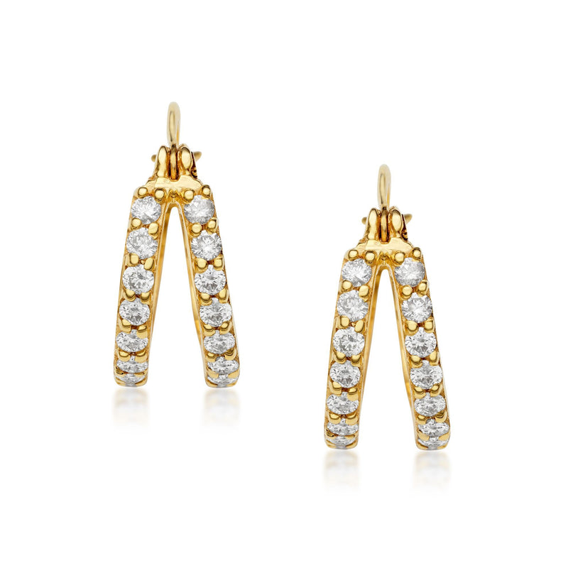 Brooke 14k Gold Diamond Hoops