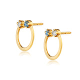 Selene Diamond & Tanzanite 14k Gold Earring