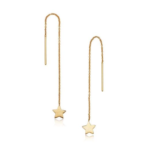Star Vermeil Threader Earrings