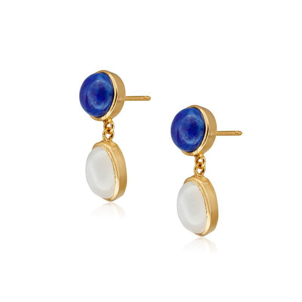 Mosaic Lapis Vermeil Dangler Earrings