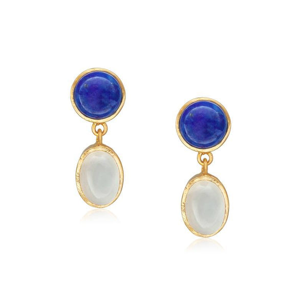 Mosaic Lapis Vermeil Dangler Earrings