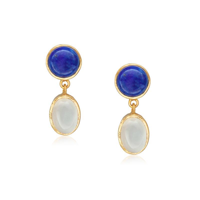 Mosaic Lapis Vermeil Dangler Earrings